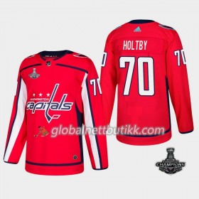 Washington Capitals Hockeydrakt Braden Holtby 70 2018 Stanley Cup Champions Rød Adidas Authentic - Herre